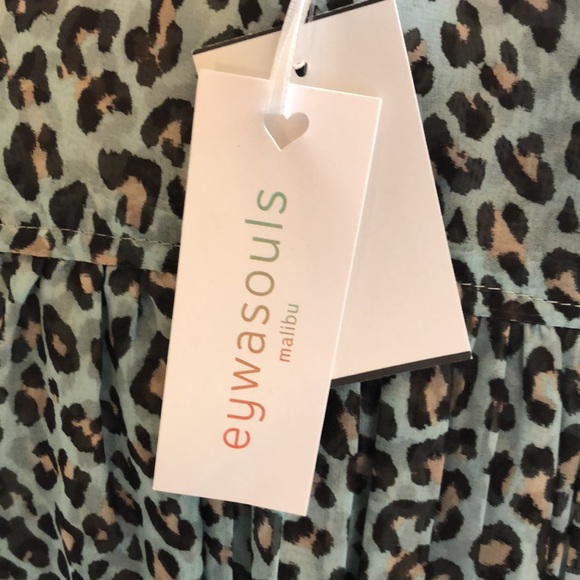 EYWASOULS GREEN 100% ‘CHIFFON’ LEOPARD PRINT - Picture 12 of 16